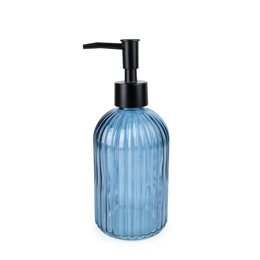 Blue Glass Soap Dispenser by Candlelight Home