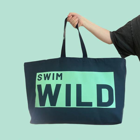 Jumbo Swim Wild Bag - Navy/Mint