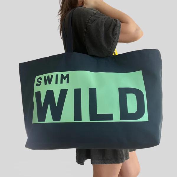 Jumbo Swim Wild Bag - Navy/Mint