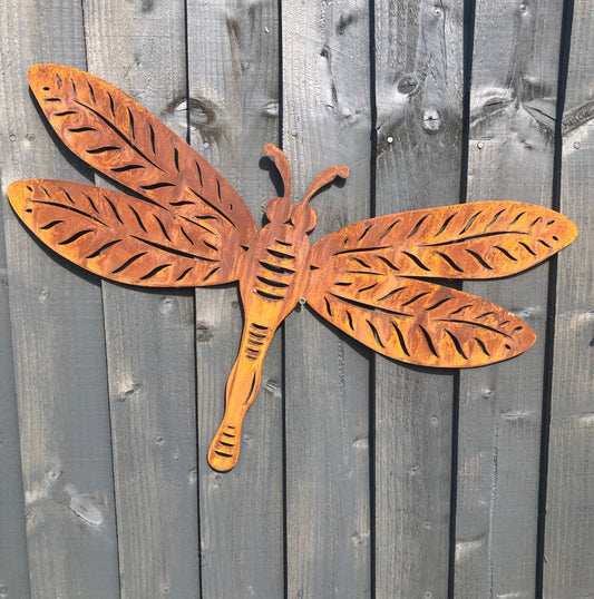 Large Rusty Metal Dragonfly