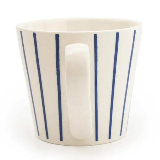 Harbour Stripe Wide Mug Nautical Blue
