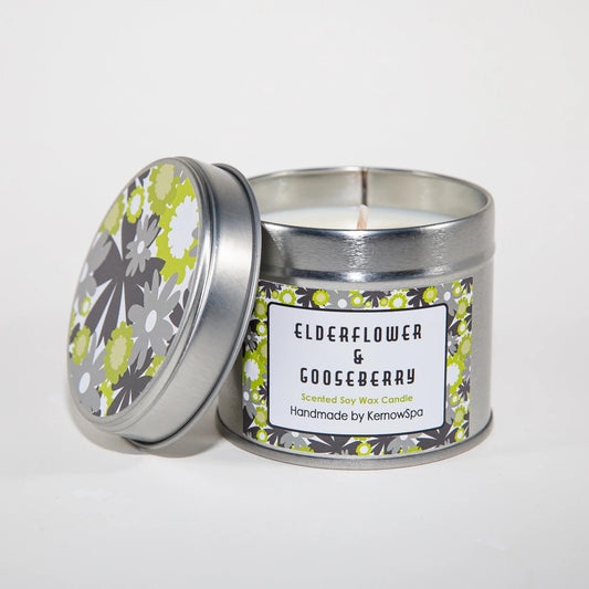 Elderflower & Gooseberry Tin Candle