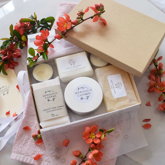 Vegan Organic Wellness Shower Spa Gift Set by Marigold Charms