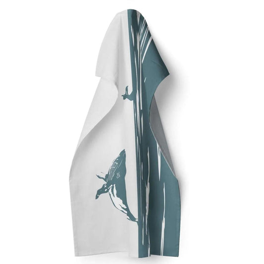 Breaching Whale Tea Towel by Mustard & Gray