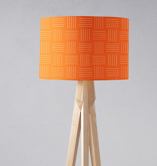 Orange Lines Geometric Contemporary Lampshade, Ceiling or Table Lamp Shade