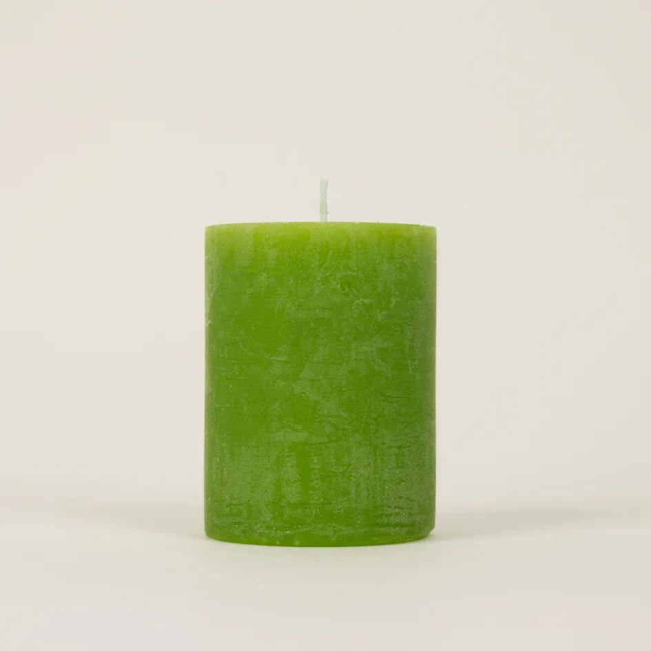 St Eval Geranium Leaf Fragranced Coloured Pillar