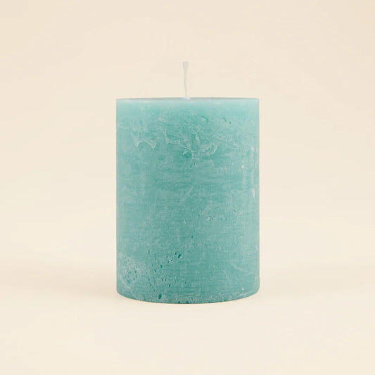 Sea Moss & Driftwood Fragranced Coloured Pillar