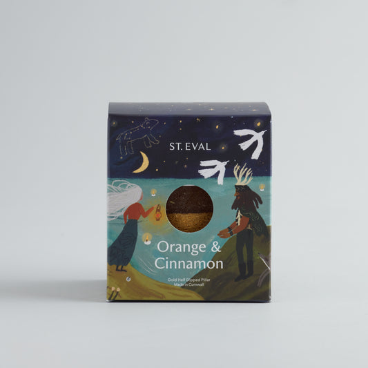 Orange & Cinnamon Gold Half-Dipped Pillar