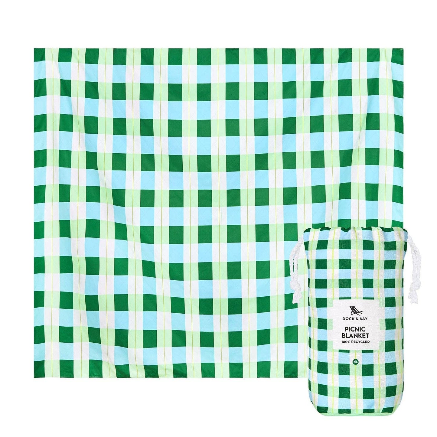 Dock & Bay Picnic Blanket - Apple Tart: Large (170x170cm)