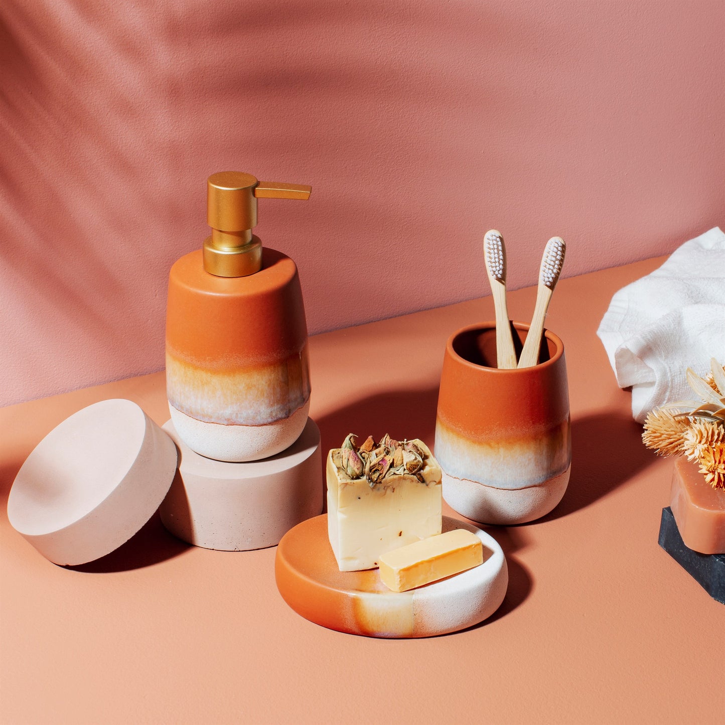 Mojave Glaze Terracotta Soap Dish Range from Home and Bay