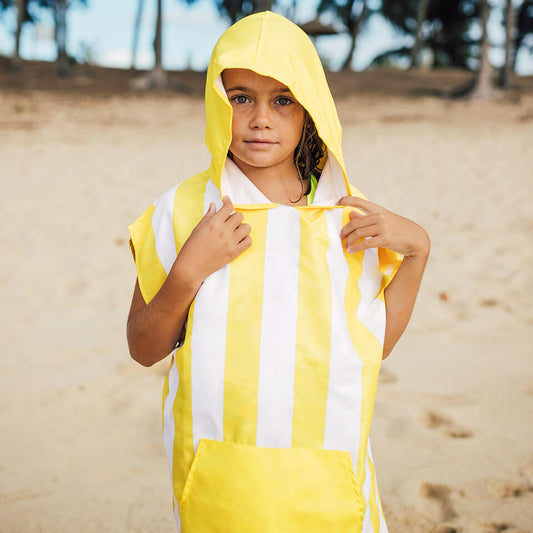 Dock & Bay Boracay Yellow Kids Poncho ages 4-7