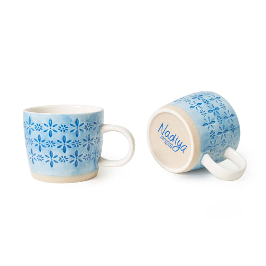 Nadiya Hussain Embossed Mug (x2) Set in Blue