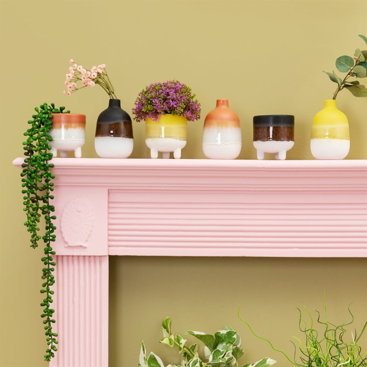 Sass & Belle Mojave Glaze Black Mini Planter