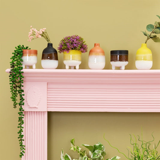 Sass & Belle Mojave Glaze Black Mini Planter