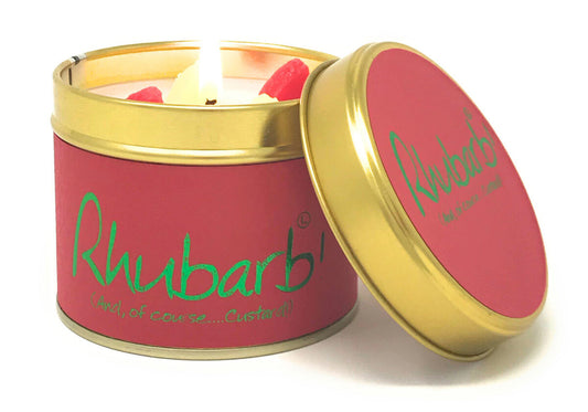 Embracing Tart Sweetness: Exploring the Unique Scent of Lily Flame's Rhubarb Tin Candle