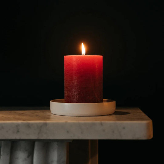 The Art and Allure of St Eval’s Coloured Pillar Candles