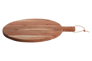 Acacia Wood Large Round Chopping Board Natural Finish