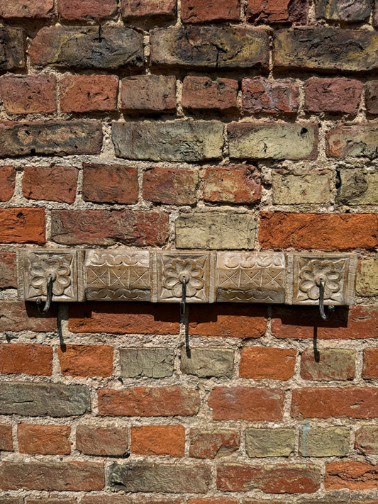 Reclaimed Wooden Coat Hooks / Vintage Rustic Coat Pegs / 3 Hook Coat Hat Rack
