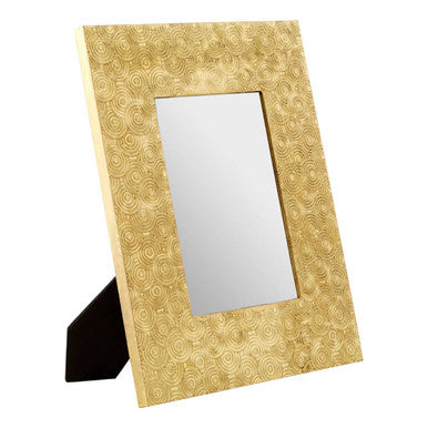 Bowerbird 5 x 7 Gold Disc Photo Frame