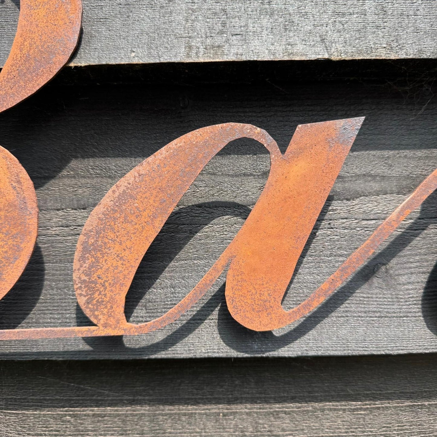 Rusty Metal Bar Sign for Home & Garden