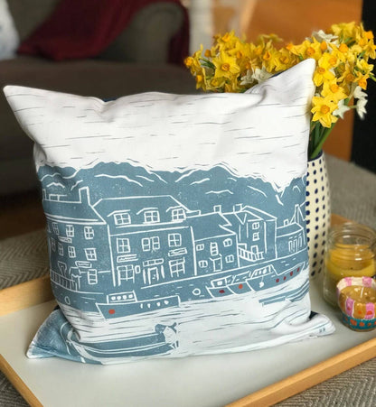 Padstow Lino Print Cushion