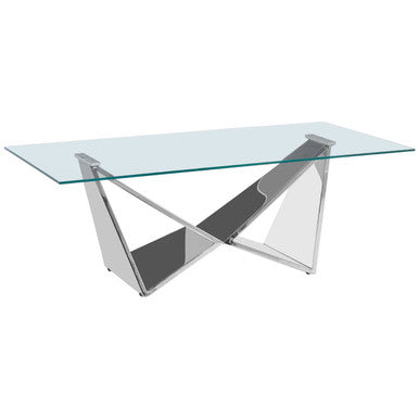 Allure Silver Wing Base Coffee Table