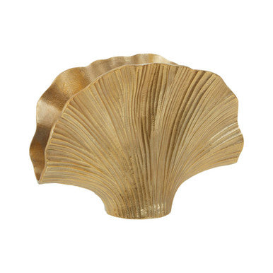 Danna Large Gold Finish Ginko Vase