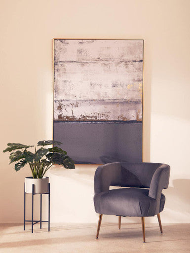 Astratto Grey and Gold Foil Wall Art