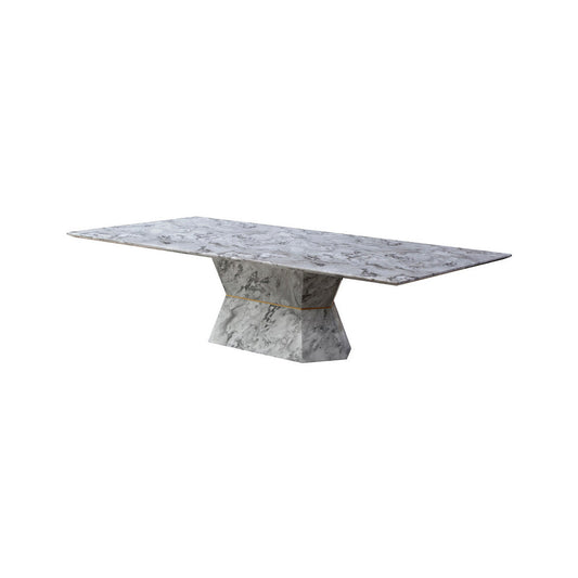 Spezia Grey Marble Geometric Coffee Table
