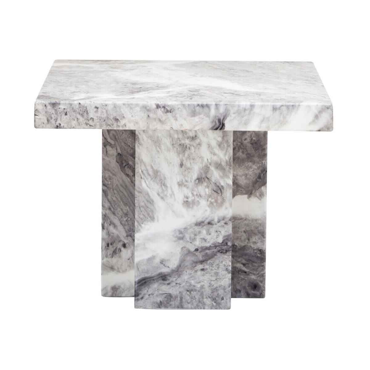 Saronno Grey Marble Side Table