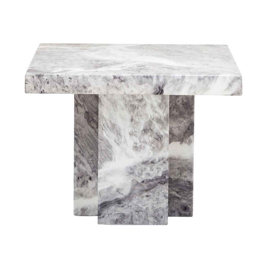 Saronno Grey Marble Side Table