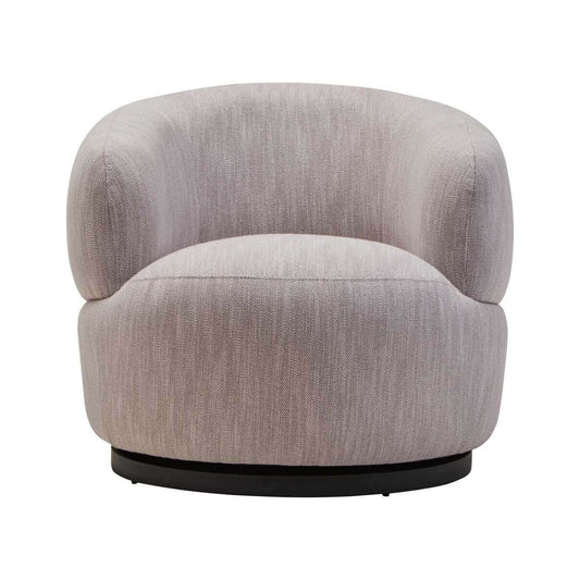 Bordo Textured Grey Curved Swivel Chair