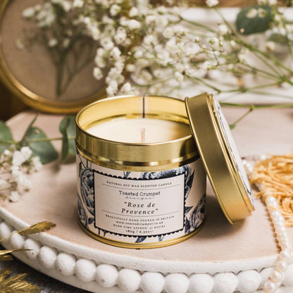 Rose de Provence Candle in a Matt Gold Tin