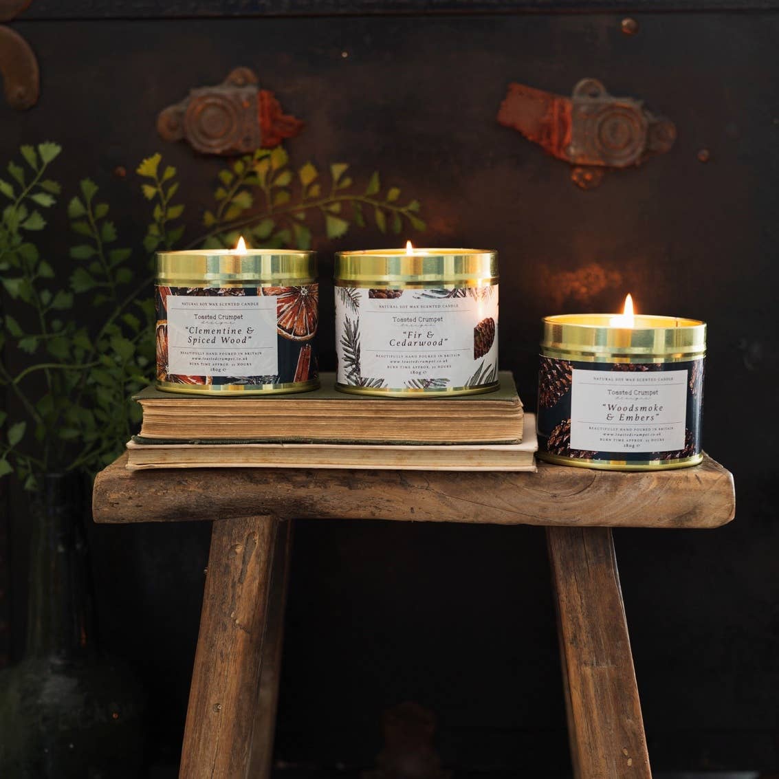 Woodsmoke & Embers Candle Matt Gold Tin