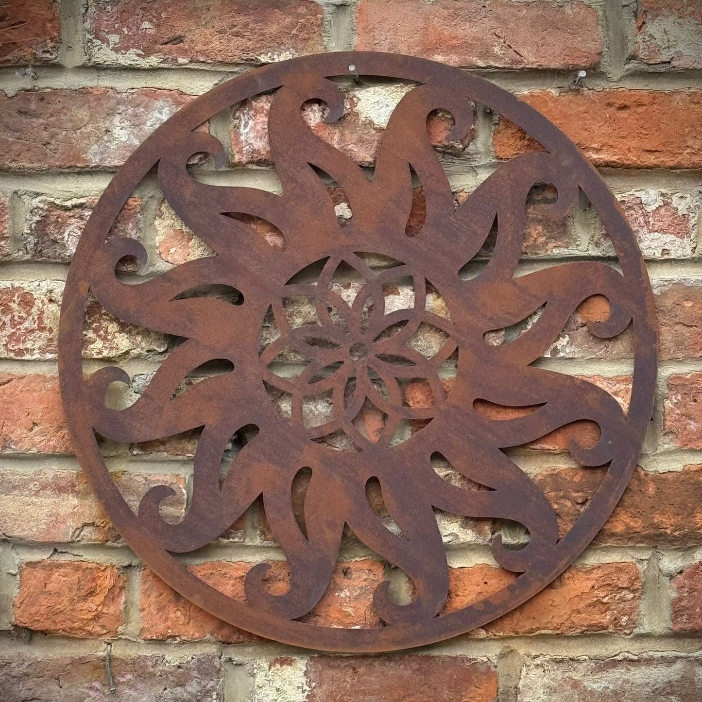 Rusty Metal Sun Decoration