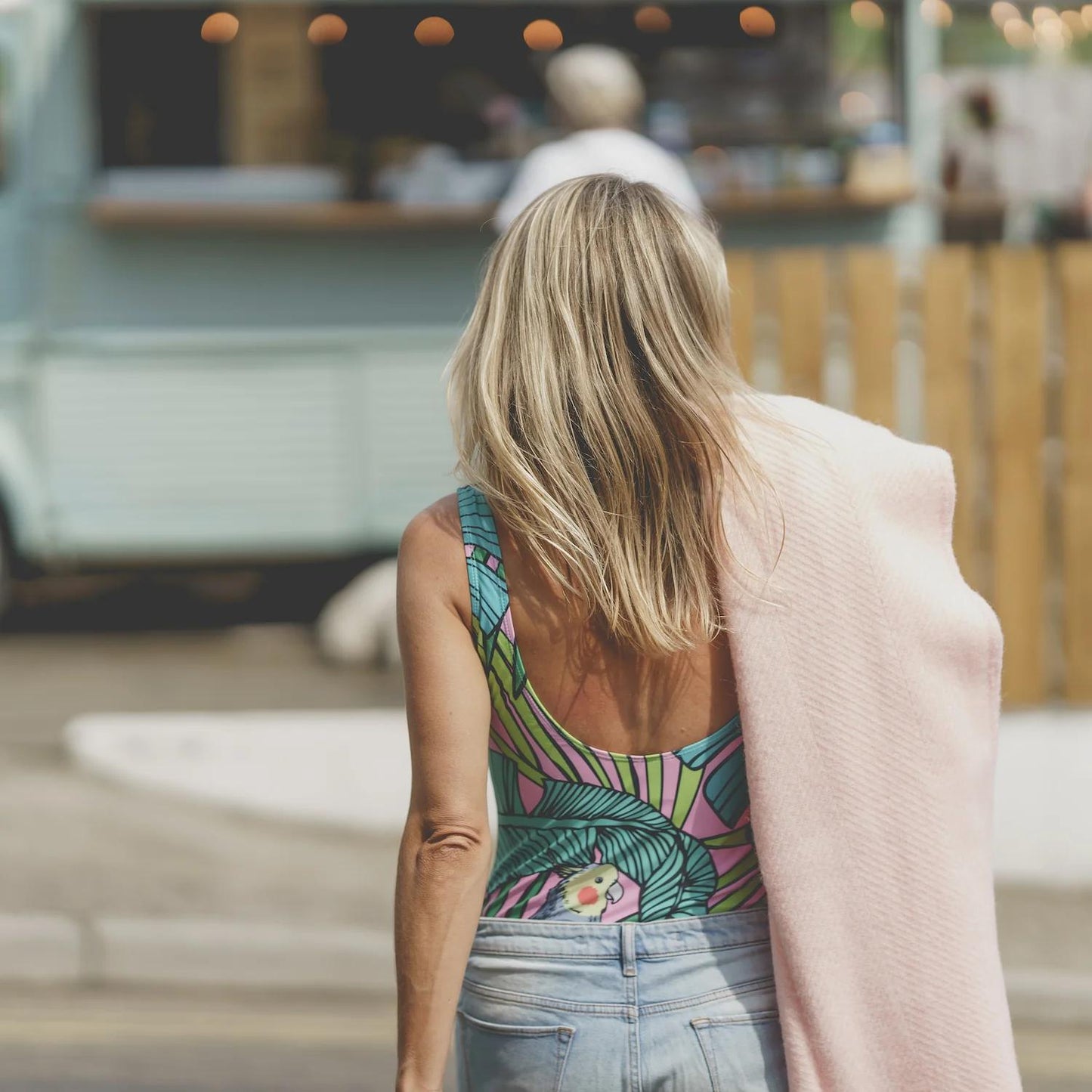 Herringbone Wool Blanket Candy Floss Pink