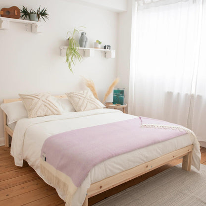 Herringbone Wool Blanket Lilac