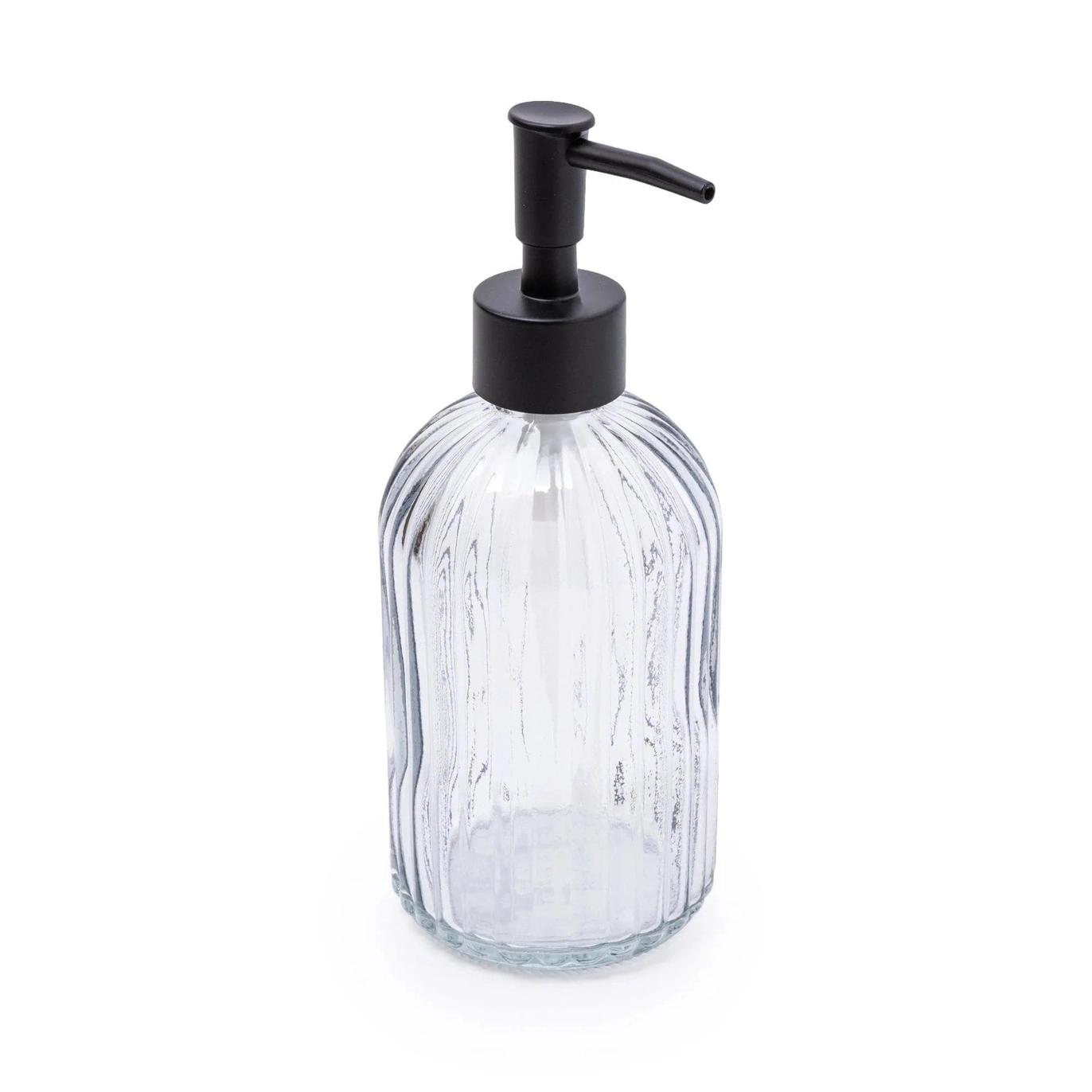 Clear Smoked Glass Soap Dispenser by Candlelight Home