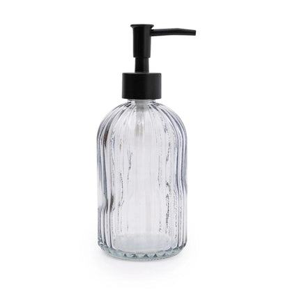 Clear Smoked Glass Soap Dispenser by Candlelight Home