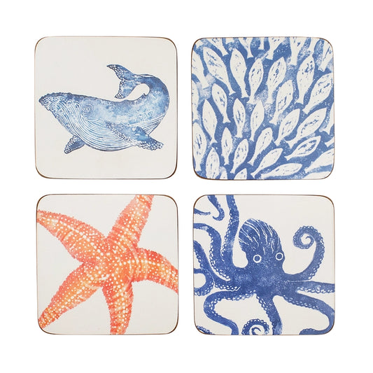 Ocean Creatures Coasters x4 | Home and Bay