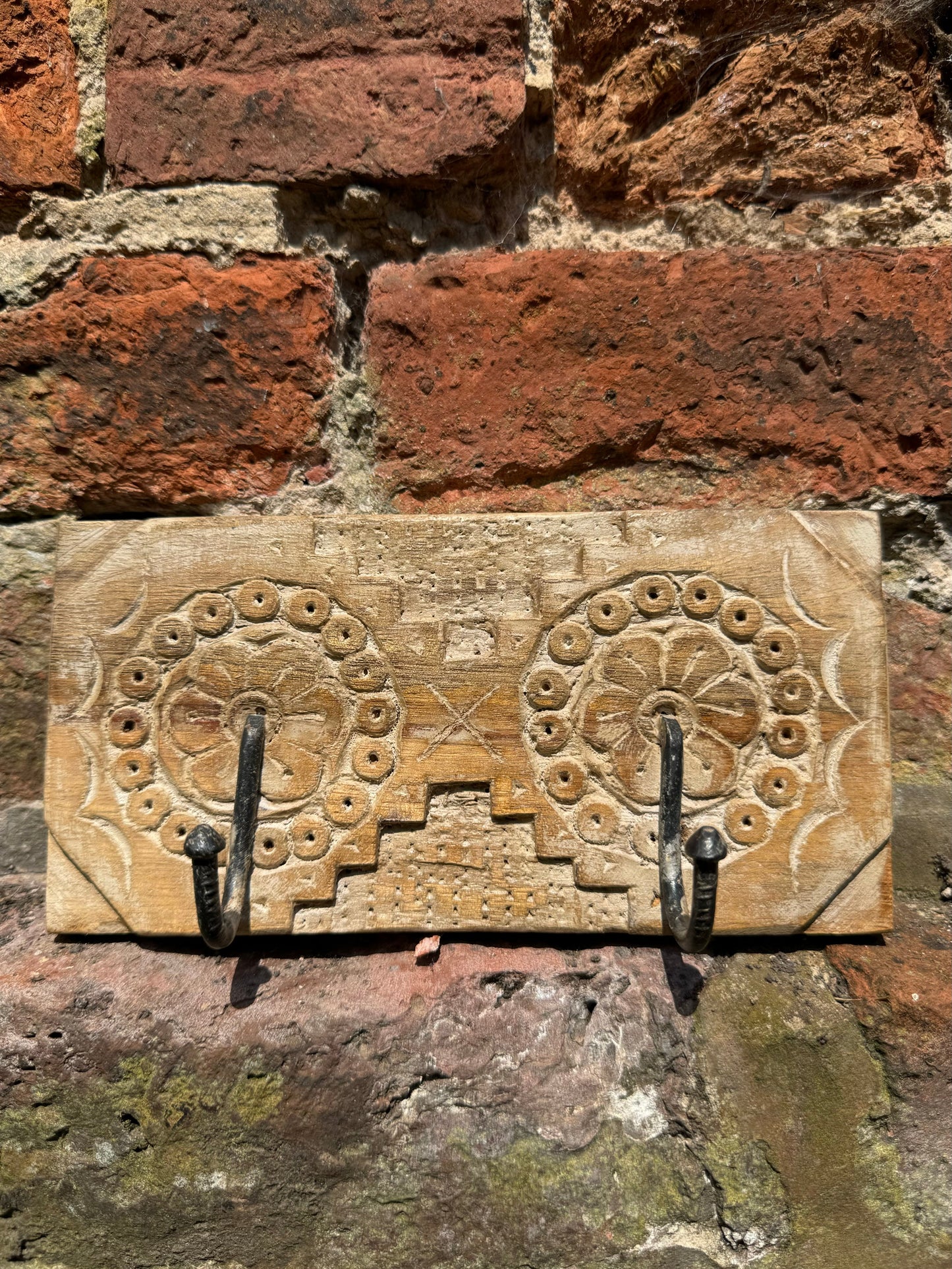 Reclaimed Small Wooden Coat Hooks / Vintage Rustic Coat Pegs