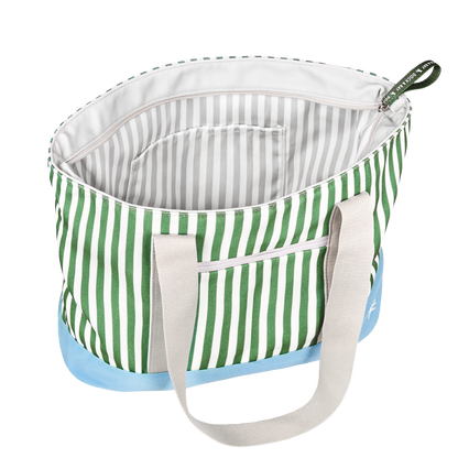 Canvas Beach Bag - Olive Grove by Dock & Bay