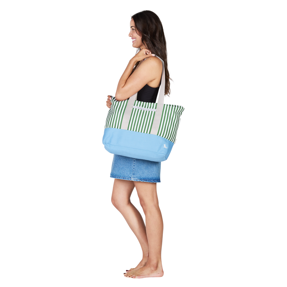 Canvas Beach Bag - Olive Grove by Dock & Bay