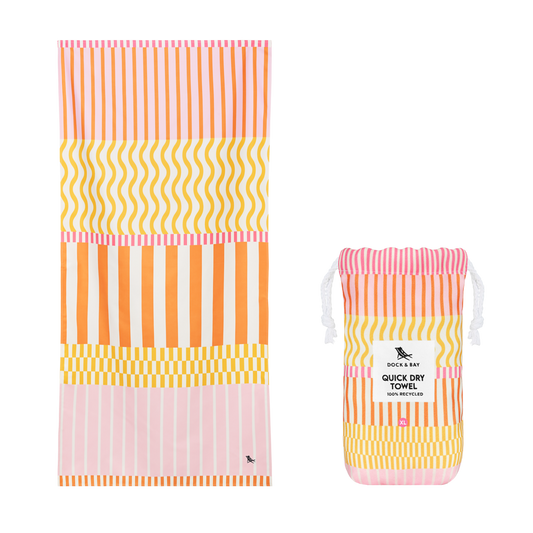 XL Lemonade Waves Beach Towel by Dock & Bay