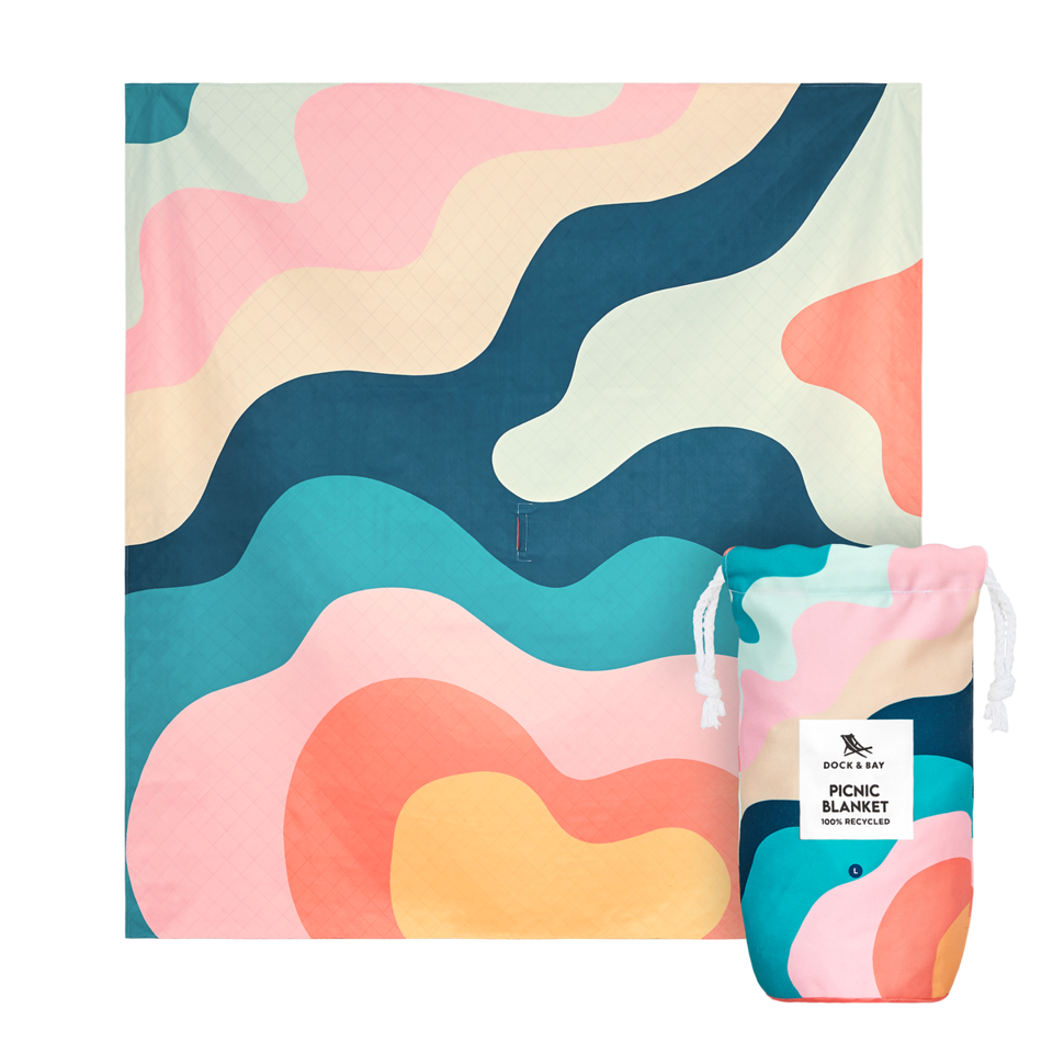 Get Wavy Picnic Blanket by Dock & Bay