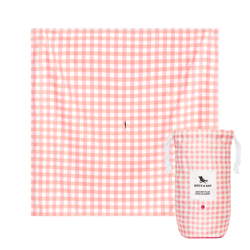 Dock and Bay Strawberries & Cream Picnic Blanket