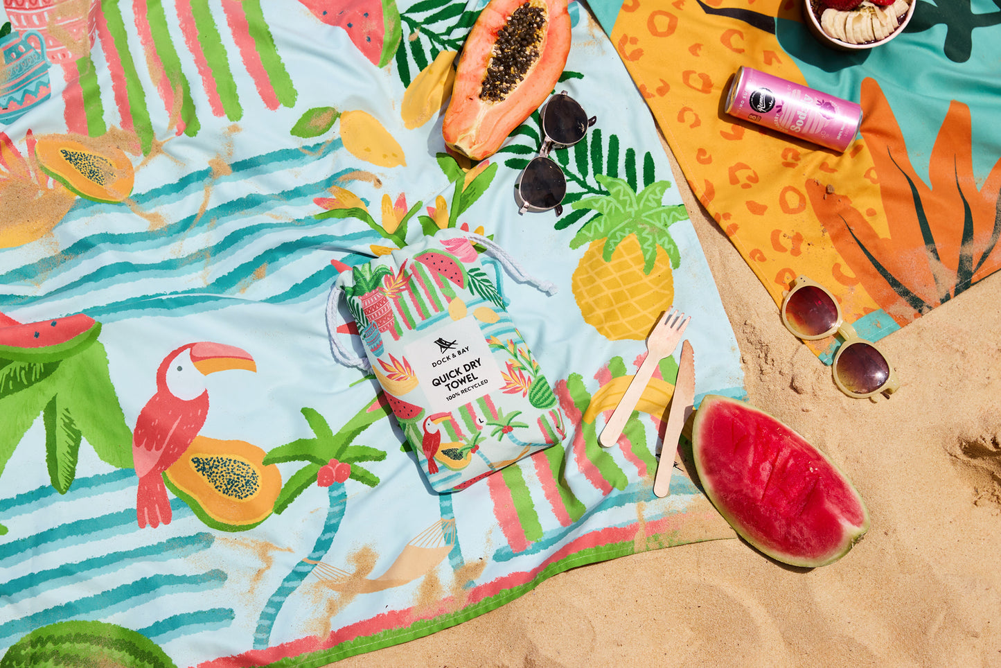 XL Tropicana Treat Beach Towel by Dock & Bay
