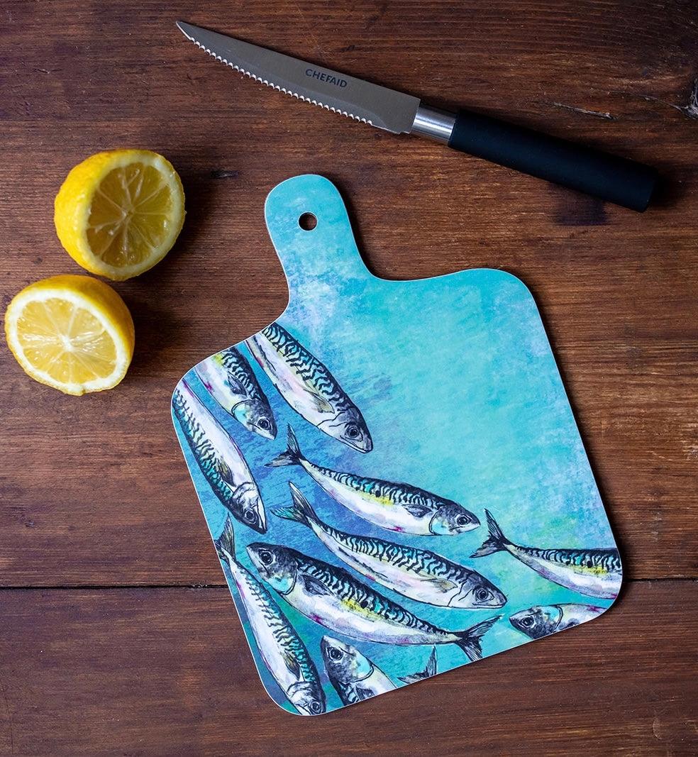Small Mackerel Shoal Chopping Board by Dollyhotdogs