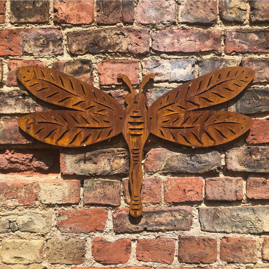 Large Rusty Metal Dragonfly