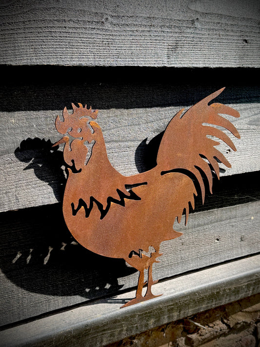 Rusty Rooster Garden Decoration